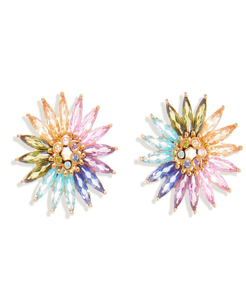 Front of a size one-size-fits-all Crystal Madeline Stud Multi in Multi by Mignonne Gavigan. | dia_product_style_image_id:313582